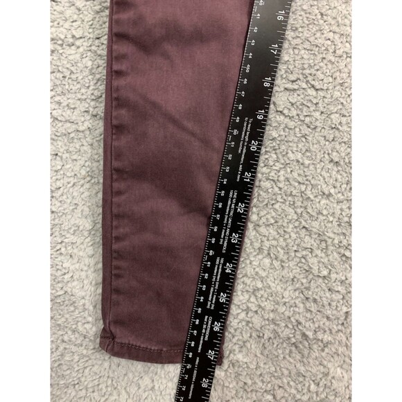 American Eagle Outfitters Maroon Leggings Jeggings 0 Regular Standard Sateen - Picture 10 of 12